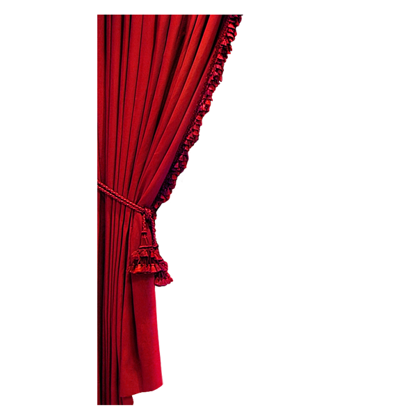 curtains clipart behind curtain