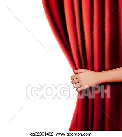 curtain clipart red velvet