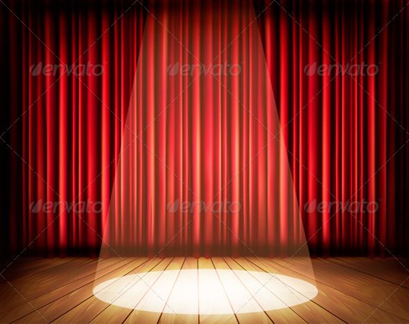 curtain clipart stage spotlight