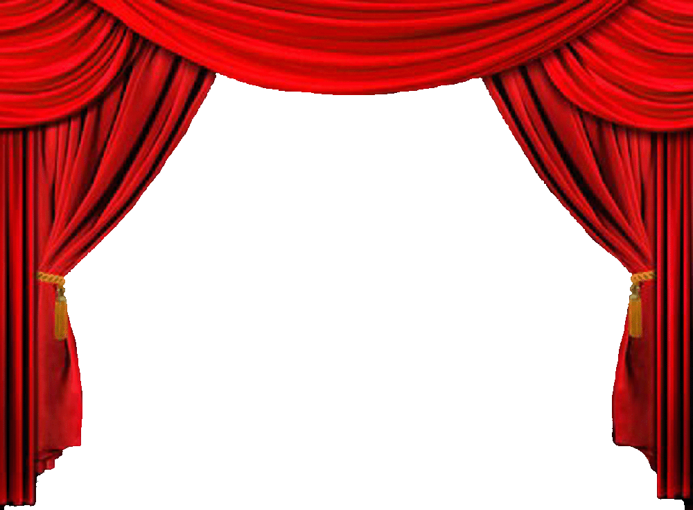 Curtains clipart door.  stage red curtain
