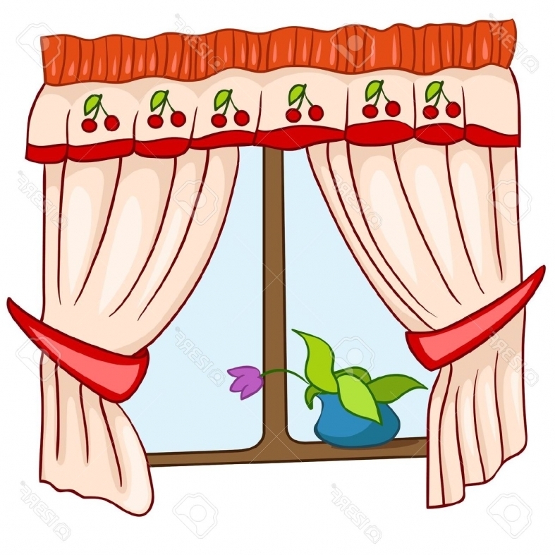 curtain clipart window pane
