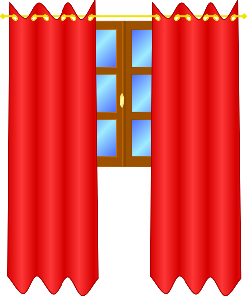 curtains clipart house