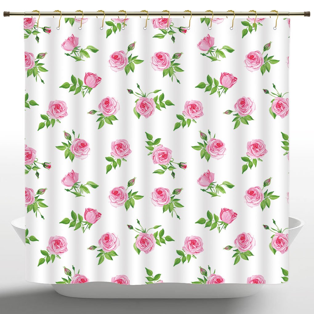 curtains clipart vintage pink