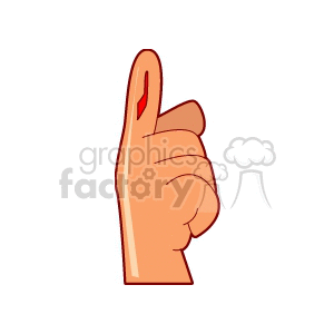 Cut clipart. Royalty free finger vector
