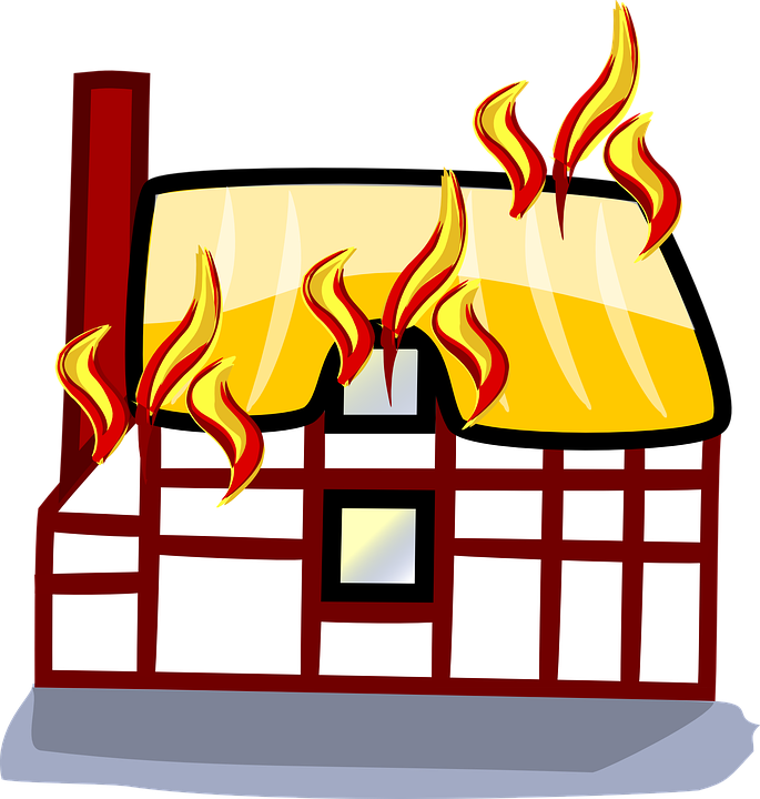 Gas oven fire
