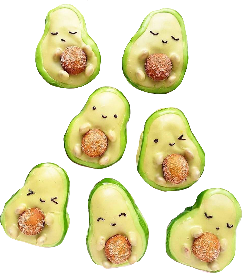 Cute clipart avocado. Cookies kawaii freetoedit