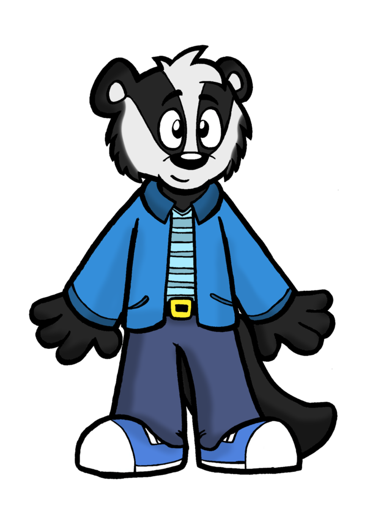 cute clipart badger