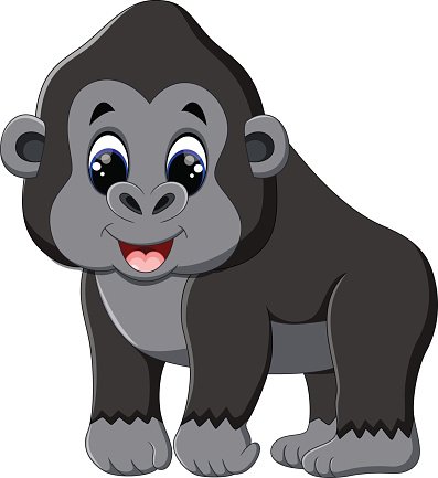 Gorilla clipart cute. Clip art library 
