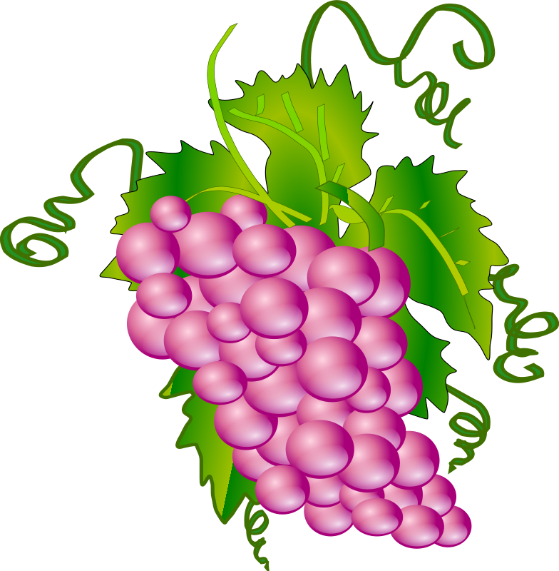 Grapes clip art . Grape clipart pacman fruit