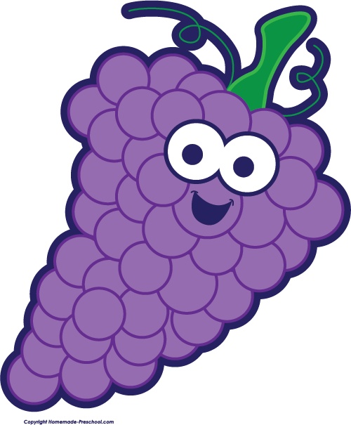 grape clipart cute
