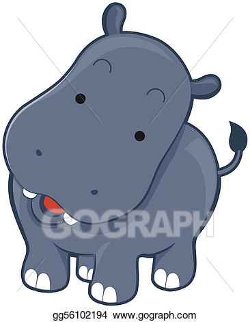 hippo clipart cute