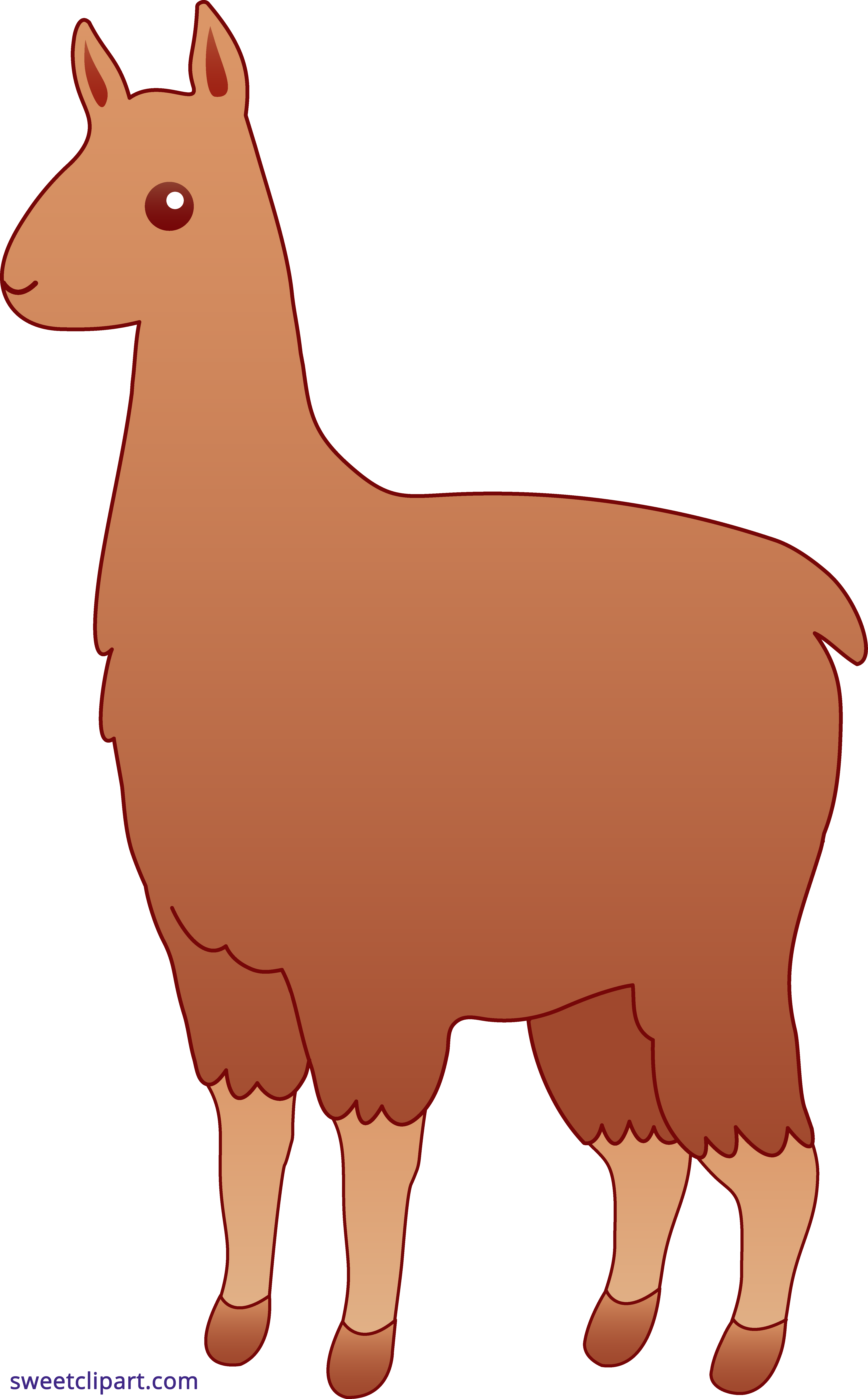 head clipart llama