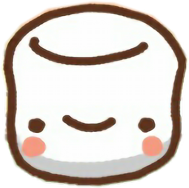 Marshmallow clipart cute. Clawbert kawaii sweet cartoon