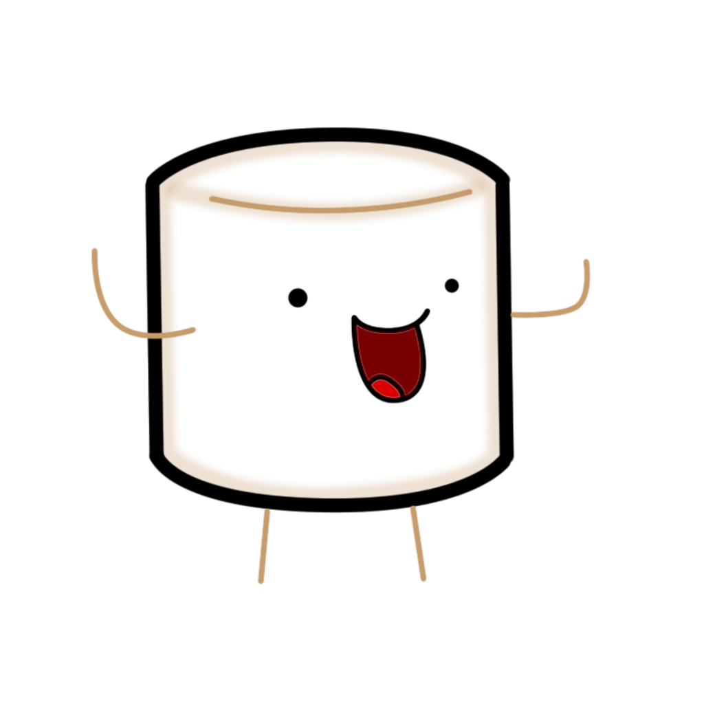 Marshmello marshmallow white smile. Smores clipart cute