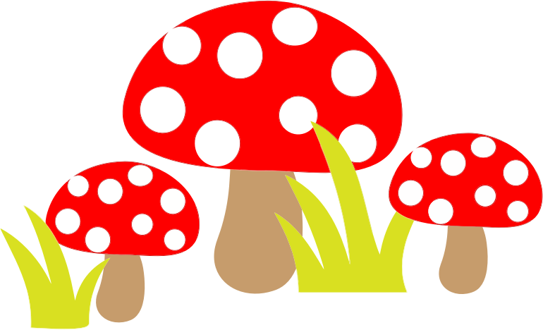 mushrooms clipart adorable