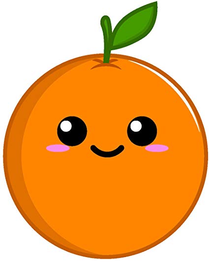 kawaii clipart orange
