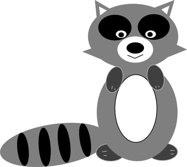 Silhouette clip art at. Woodland clipart raccoon