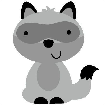 Woodland clipart gray fox. Free raccoon download clip