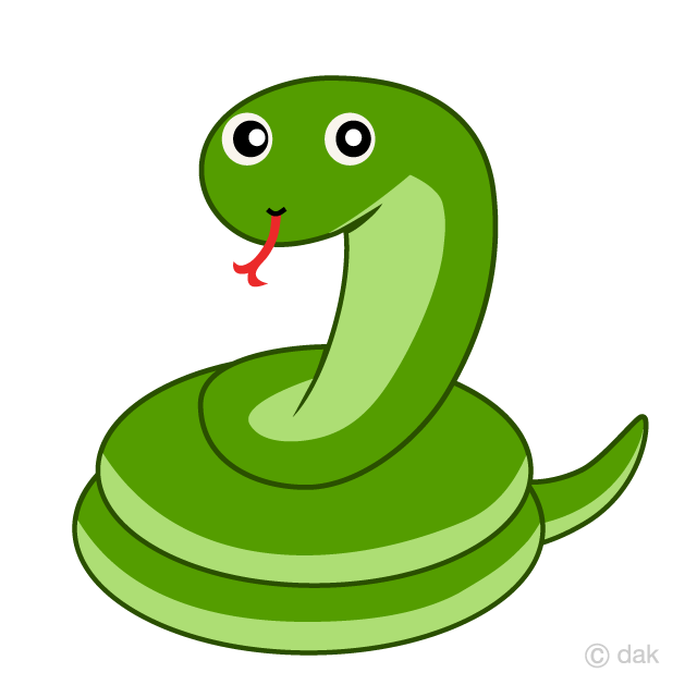 Snake coil free picture. Green clipart cute