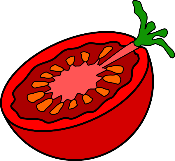 Tomato clip art at. Watermelon clipart cut