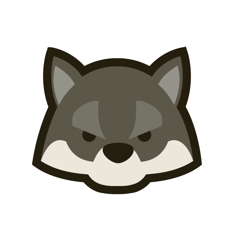 Wolf clipart logo. Dou shou qi medium