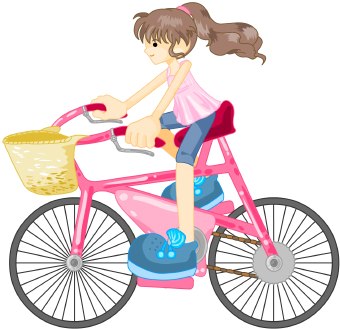 cycle clipart ladies