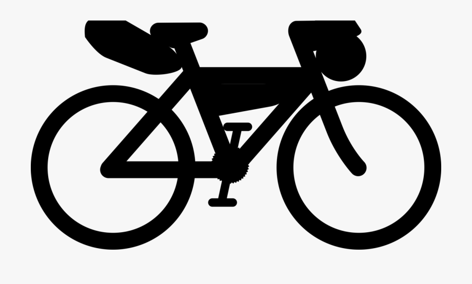 Bike touring draw cliparts. Cycle clipart rode
