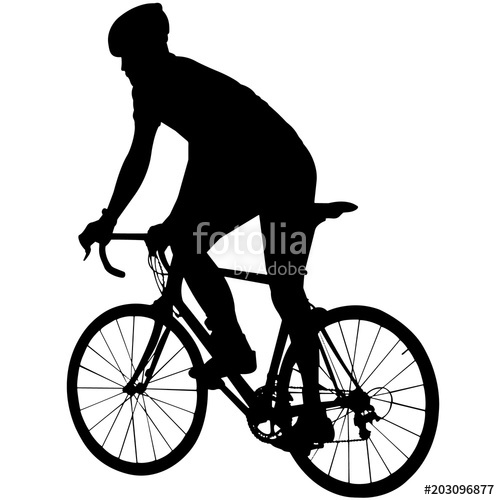 Cycling silhouette sports . Cycle clipart vector