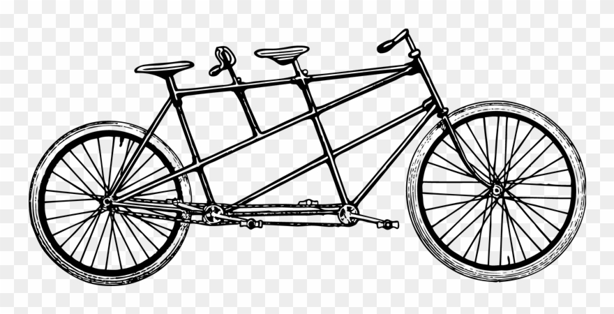 cycle clipart vintage tandem bike