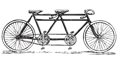 cycle clipart vintage tandem bike