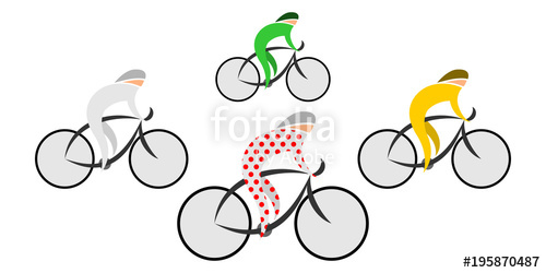 cycling clipart peloton