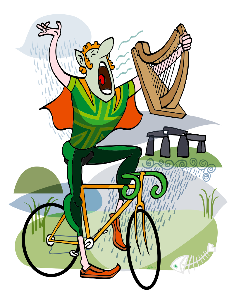 cycling clipart peloton