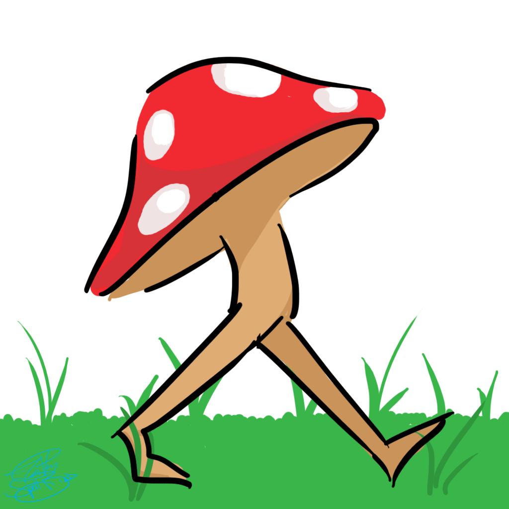 Ramblin evil mushroom gif. D20 clipart animated