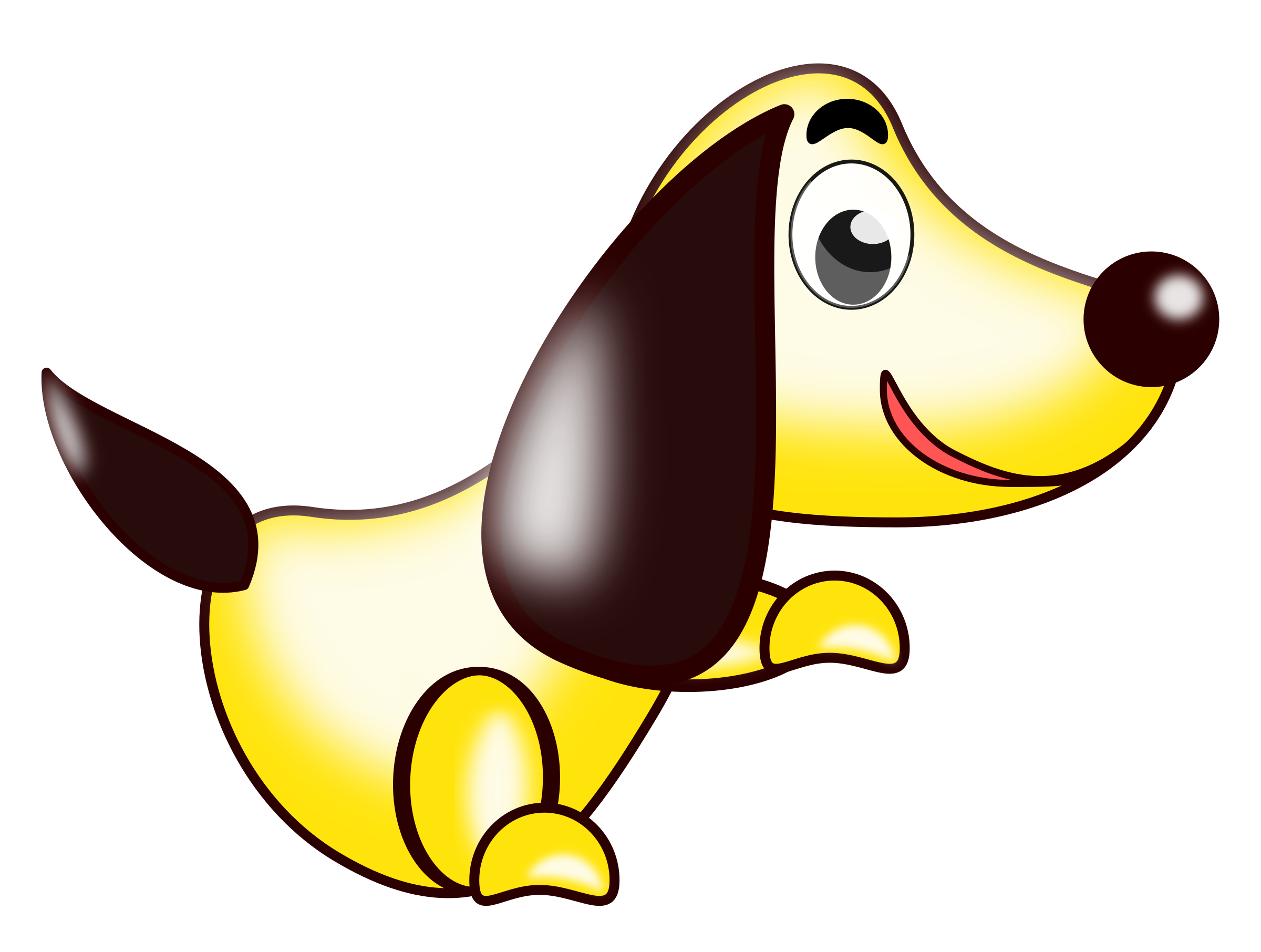 Dachshund clipart profile. Perro amarillo big image