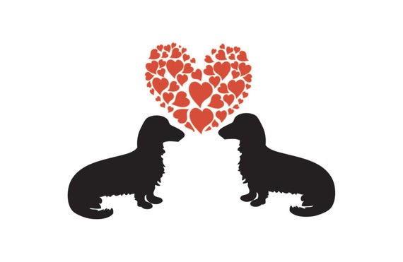 dachshund clipart valentines