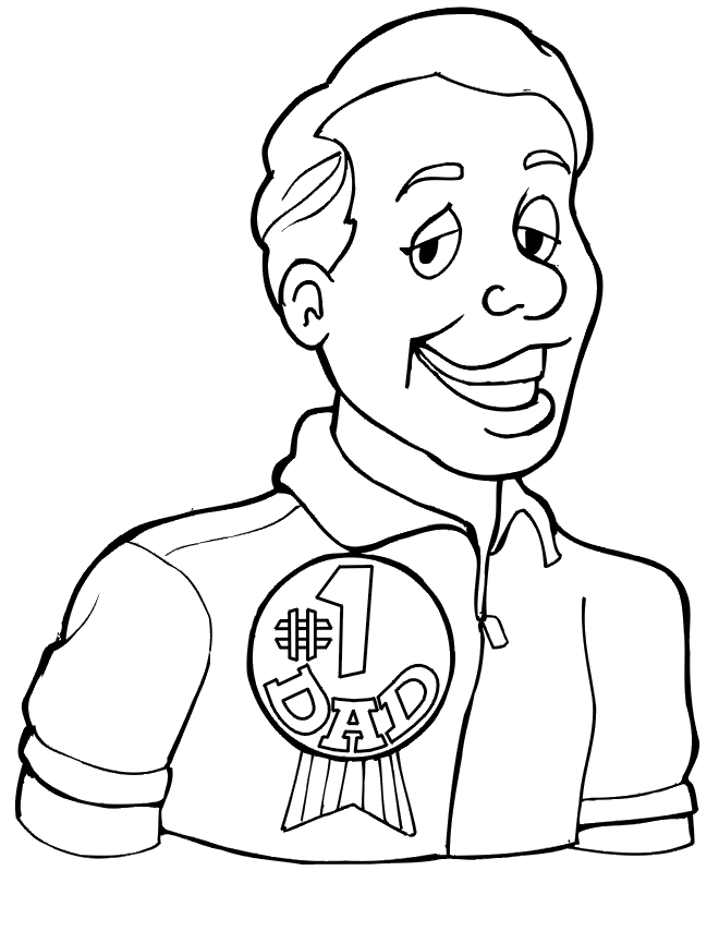 dad clipart black and white
