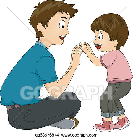 father clipart bonding