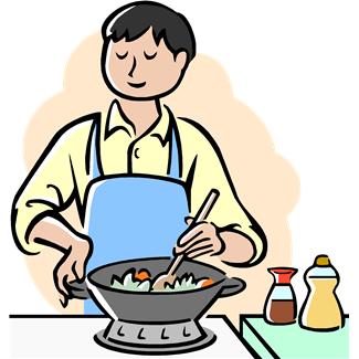 father clipart cooking