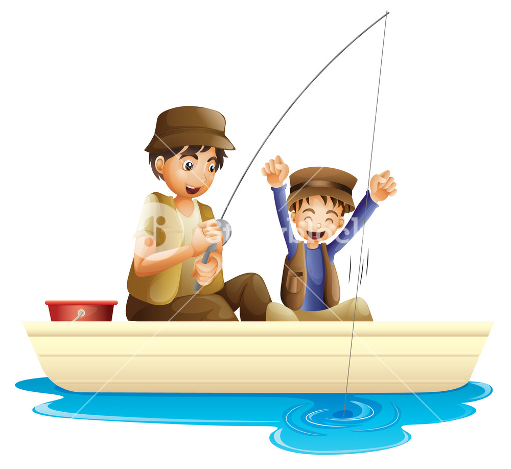 dad clipart fishing