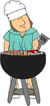 dad clipart grill