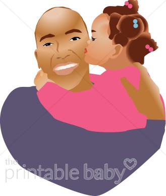 kiss clipart dad baby