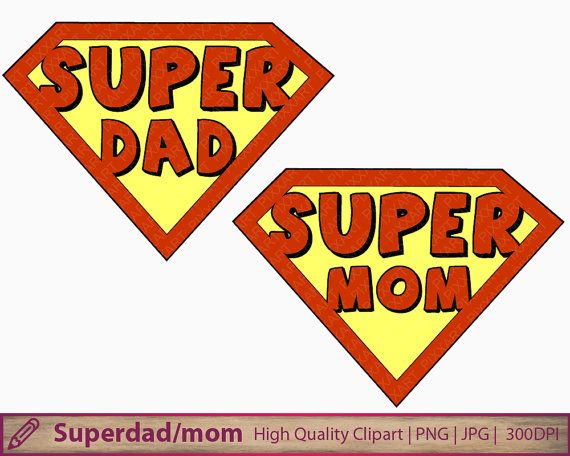 dad clipart super mom