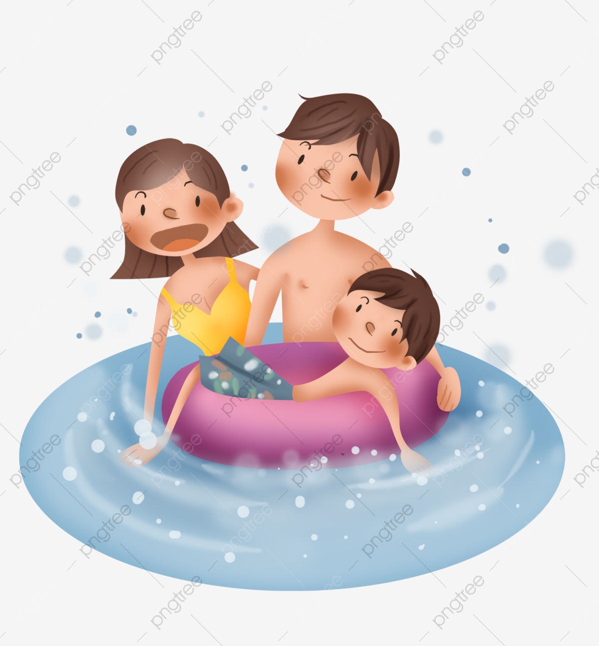 dad clipart swimming
