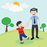 Dad clipart walking. Free father cliparts download