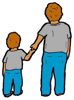 father clipart walking