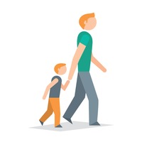 Free father cliparts download. Parent clipart walking