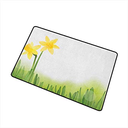 Amazon com outdoor doormat. Daffodil clipart grass