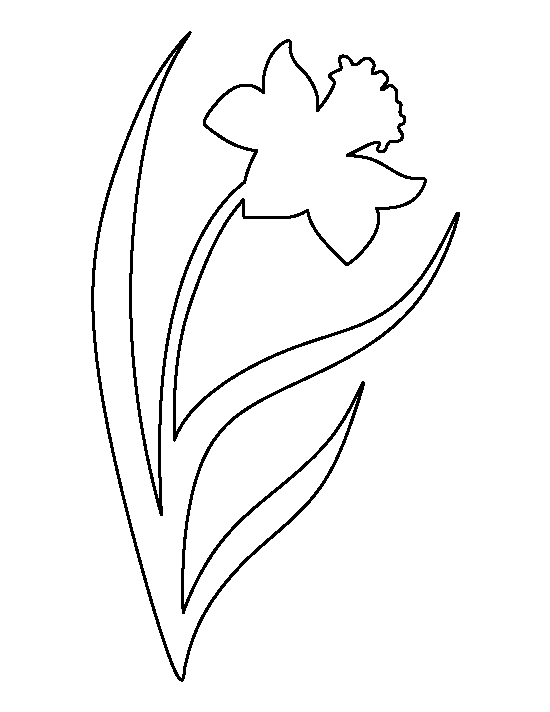 Contemporary paper template image. Daffodil clipart mothering sunday