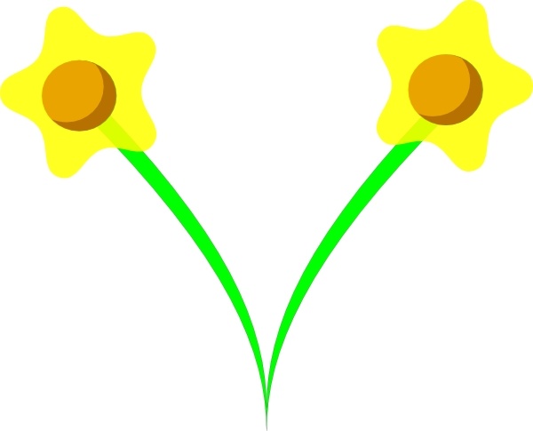 Five pettle clip art. Daffodil clipart simple flower