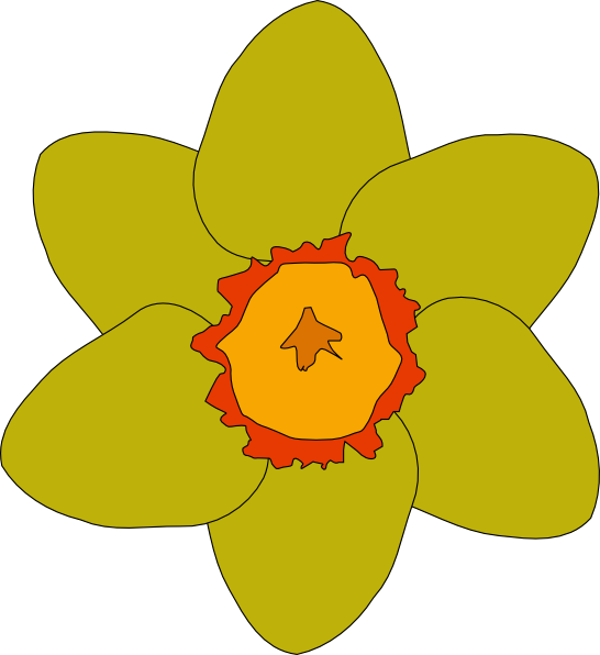 daffodil clipart svg